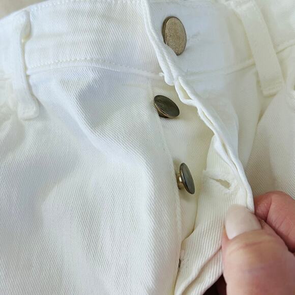 J Brand White Straight Skinny Button Fly Jeans Size 28 Modern Classic - Picture 5 of 11